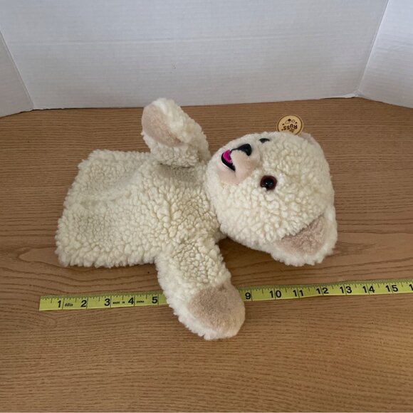 Vintage Russ Berrie Snuggle Teddy Bear Hand Puppet Plush 1986 13 in. New w Tags - Picture 9 of 9